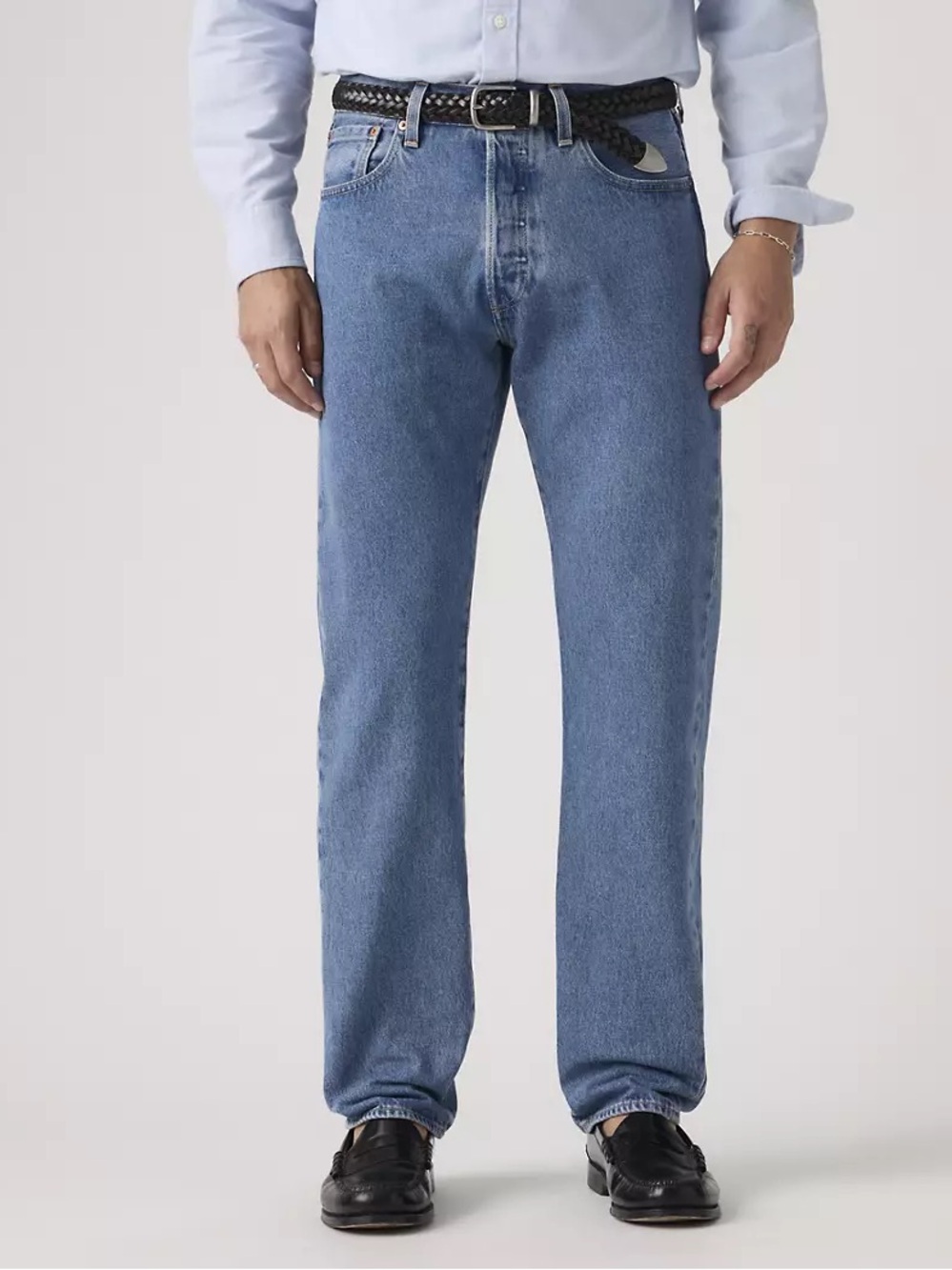 Lewis Relaxed Straight Men’s Jeans in New Blue Denim